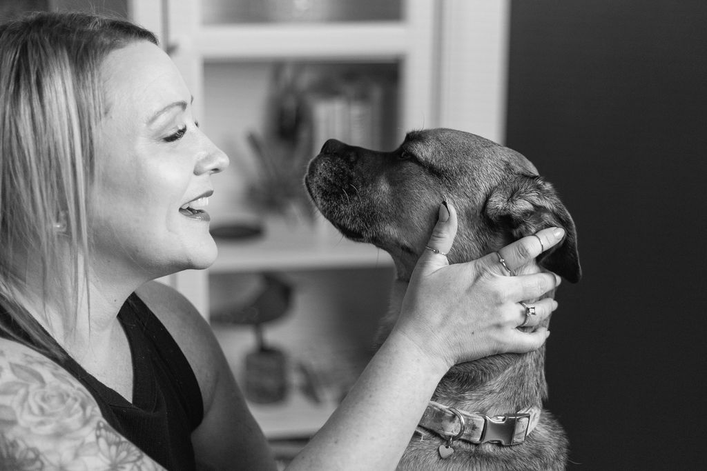 Rose with her dog