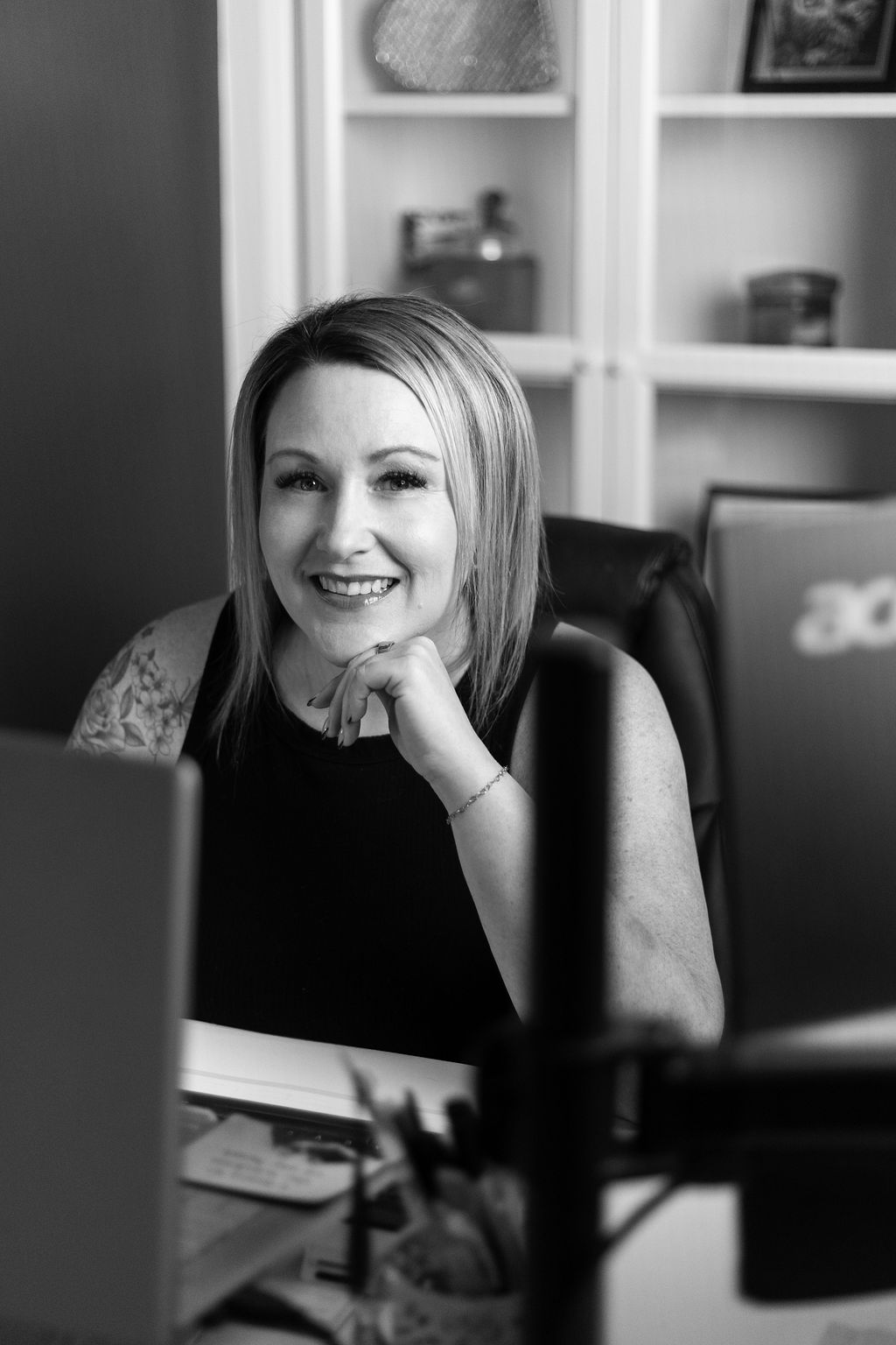 Rose Dalrymple at her desk